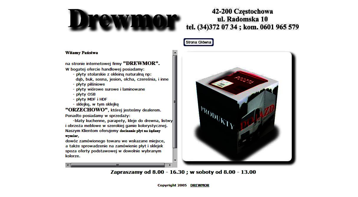 Archiwalny widok strony: Drewmor